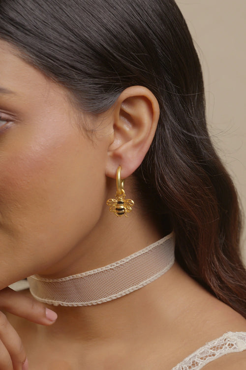 Grace Hoops with Bee Drops