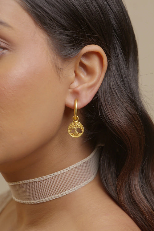 Grace Hoops with Tree of Life Drops