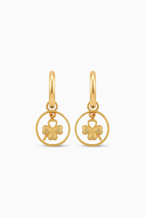 Grace hoops with Four Leaf Clover Drops