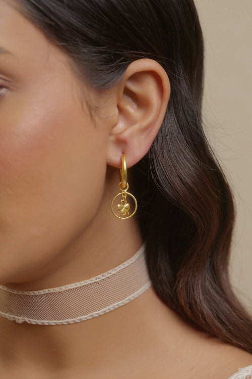 Grace hoops with Four Leaf Clover Drops
