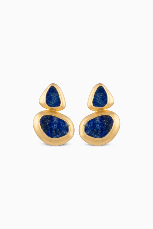 Dreamy Poise Earrings with Lapis Lazuli