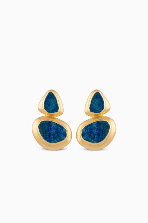 Dreamy Poise Earrings with Lapis Lazuli
