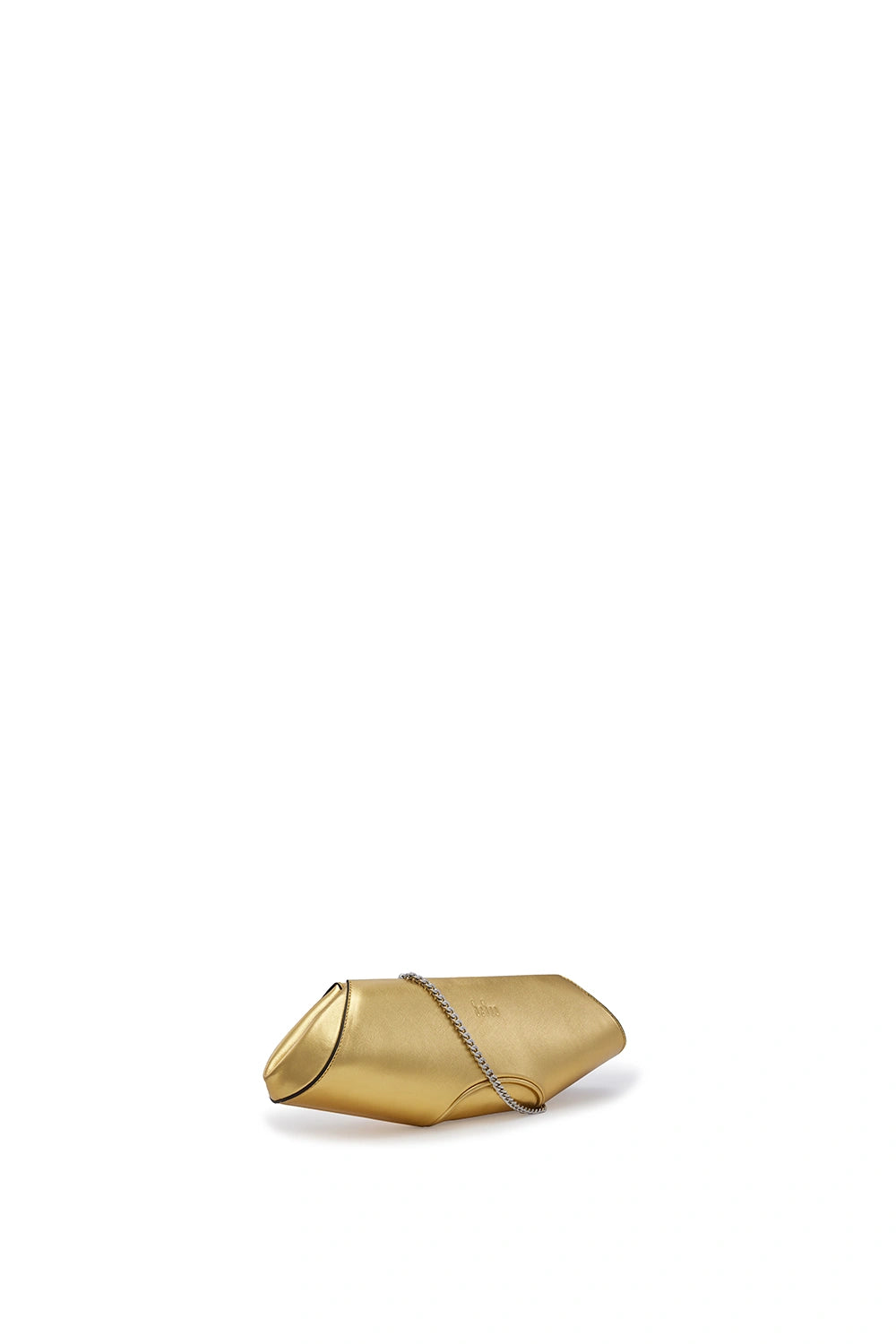 Elizabeth Metallic Gold Baguette Clutch
