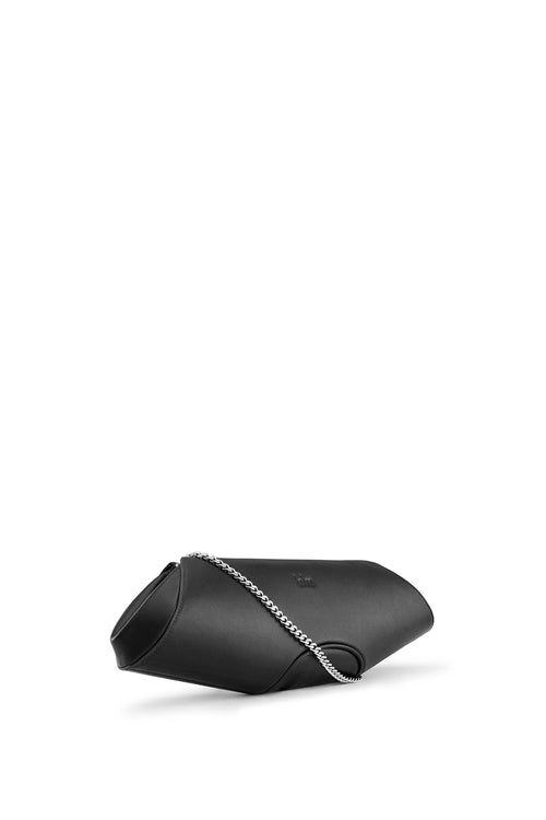Elizabeth Nappa Black Baguette Clutch