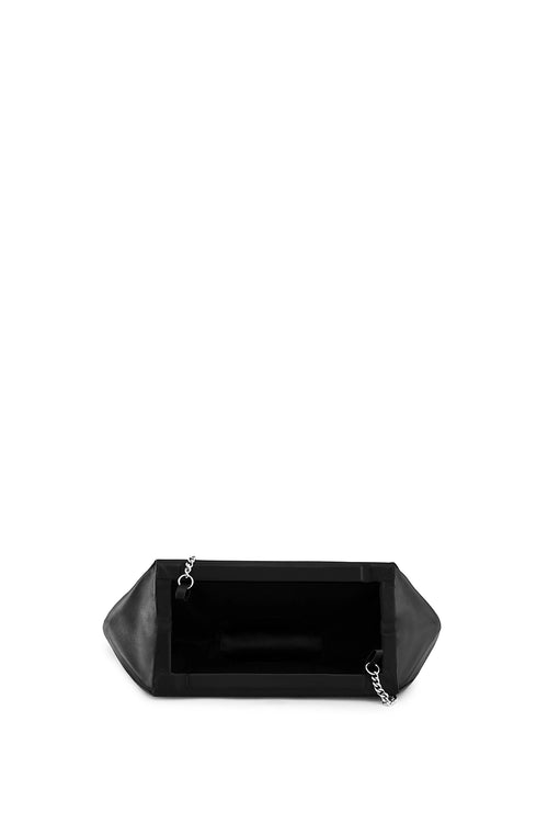Elizabeth Nappa Black Baguette Clutch
