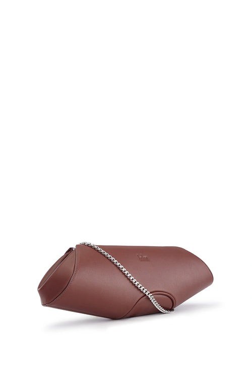 Elizabeth Nappa Brick Baguette Clutch Bag