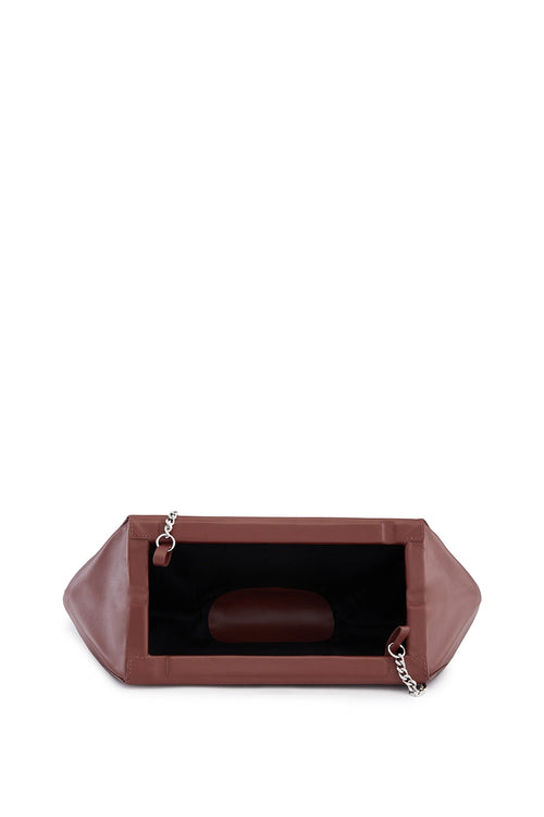 Elizabeth Nappa Brick Baguette Clutch Bag