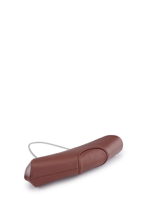 Elizabeth Nappa Brick Baguette Clutch Bag