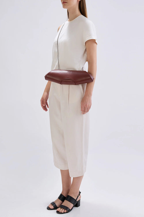 Elizabeth Nappa Brick Baguette Clutch Bag