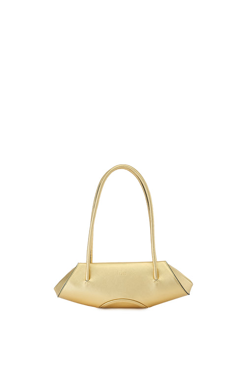 Elizabeth Metallic Silver Mini Baguette Bag