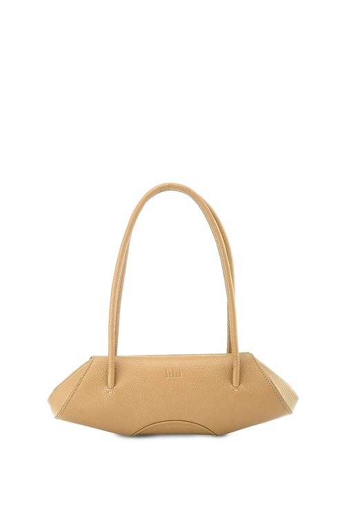 Elizabeth Pebble Peach Mini Baguette Bag