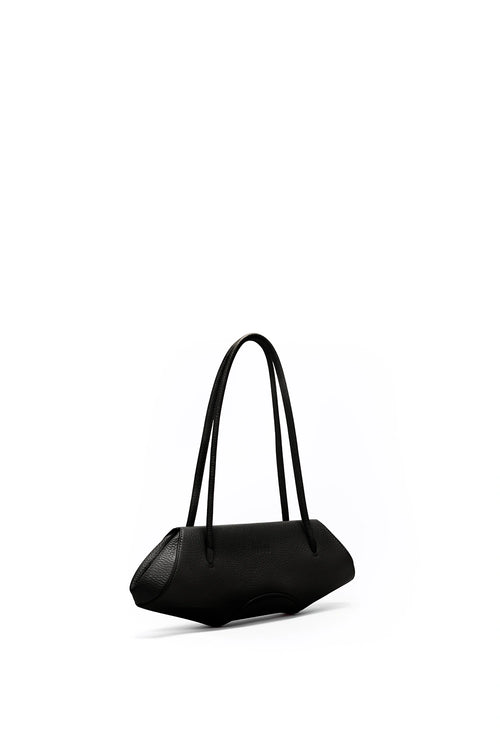 Elizabeth Pebble Black Mini Baguette Bag