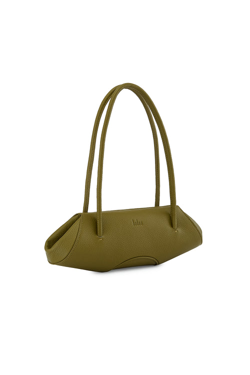 Elizabeth Pebble Olive Mini Baguette Bag