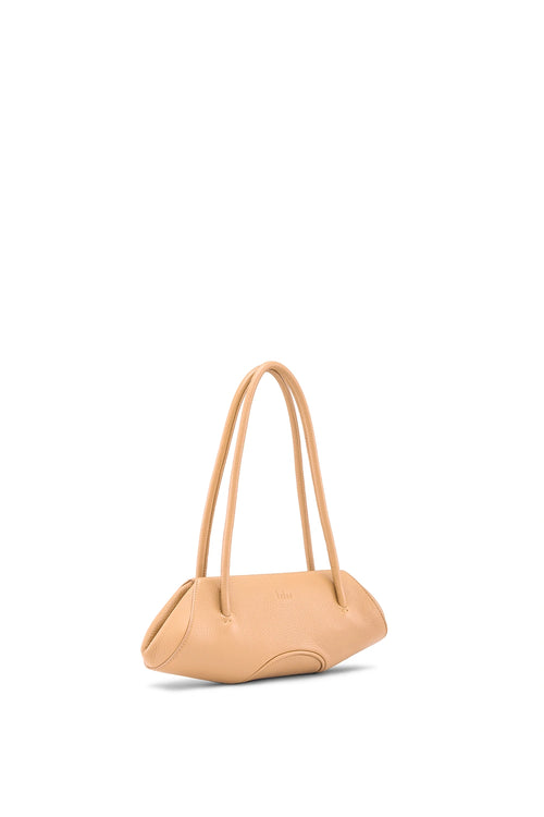 Elizabeth Pebble Peach Mini Baguette Bag