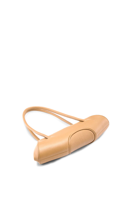 Elizabeth Pebble Peach Mini Baguette Bag