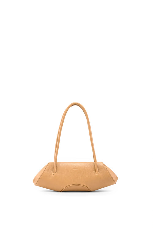 Elizabeth Pebble Peach Mini Baguette Bag