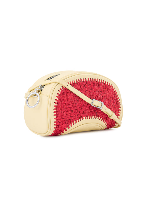 Elizabeth Raffia Buttercream Camera Bag