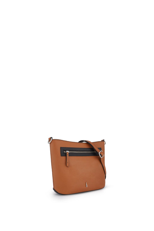 Elizabeth Tan Black Combo Crossbody Bag