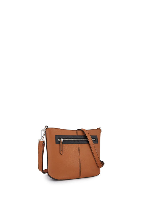 Elizabeth Tan Black Combo Crossbody Bag