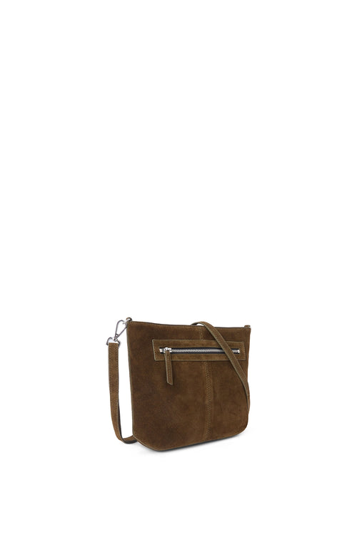 Elizabeth Suede Palm Crossbody Bag