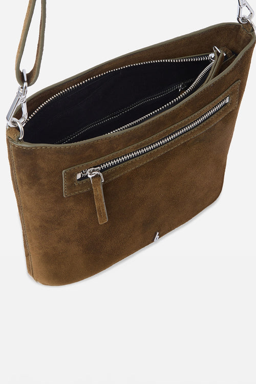 Elizabeth Suede Palm Crossbody Bag