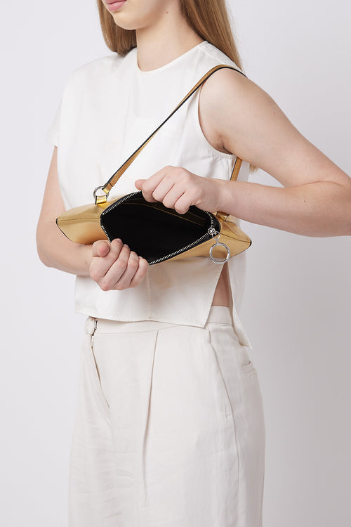 Elizabeth Soft Metallic Gold  Mini Pouchette Bag