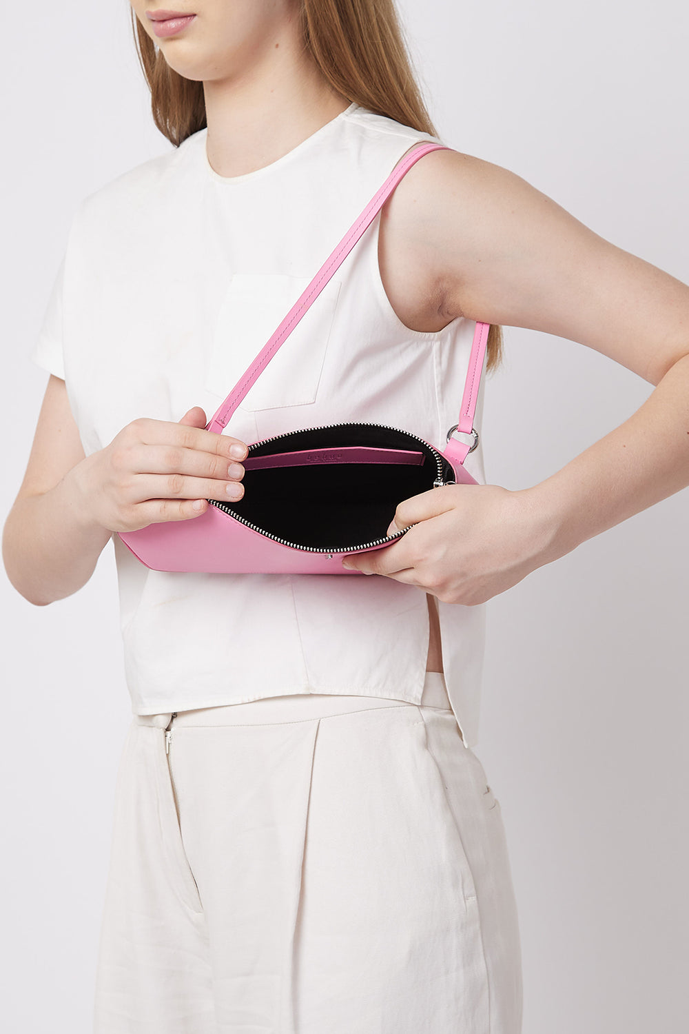 Elizabeth Nappa Gum Pink Mini Pouchette Bag