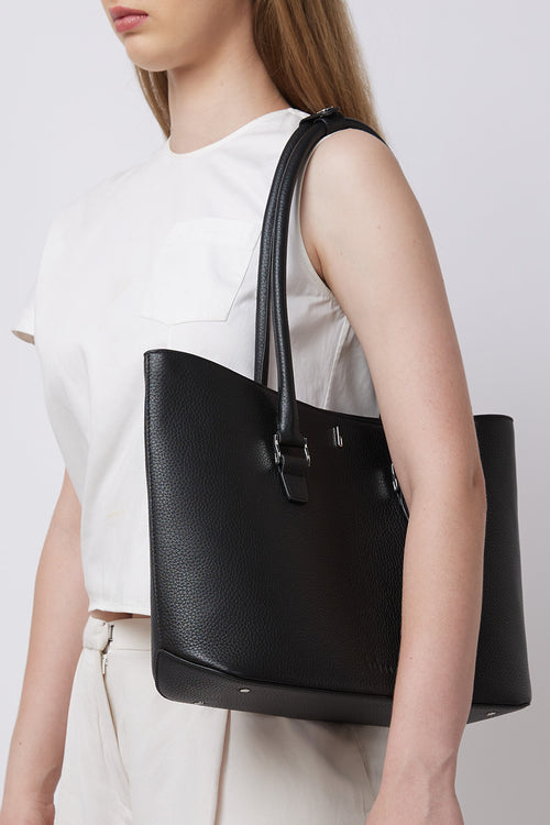 Elizabeth Pebble Black Tote Bag