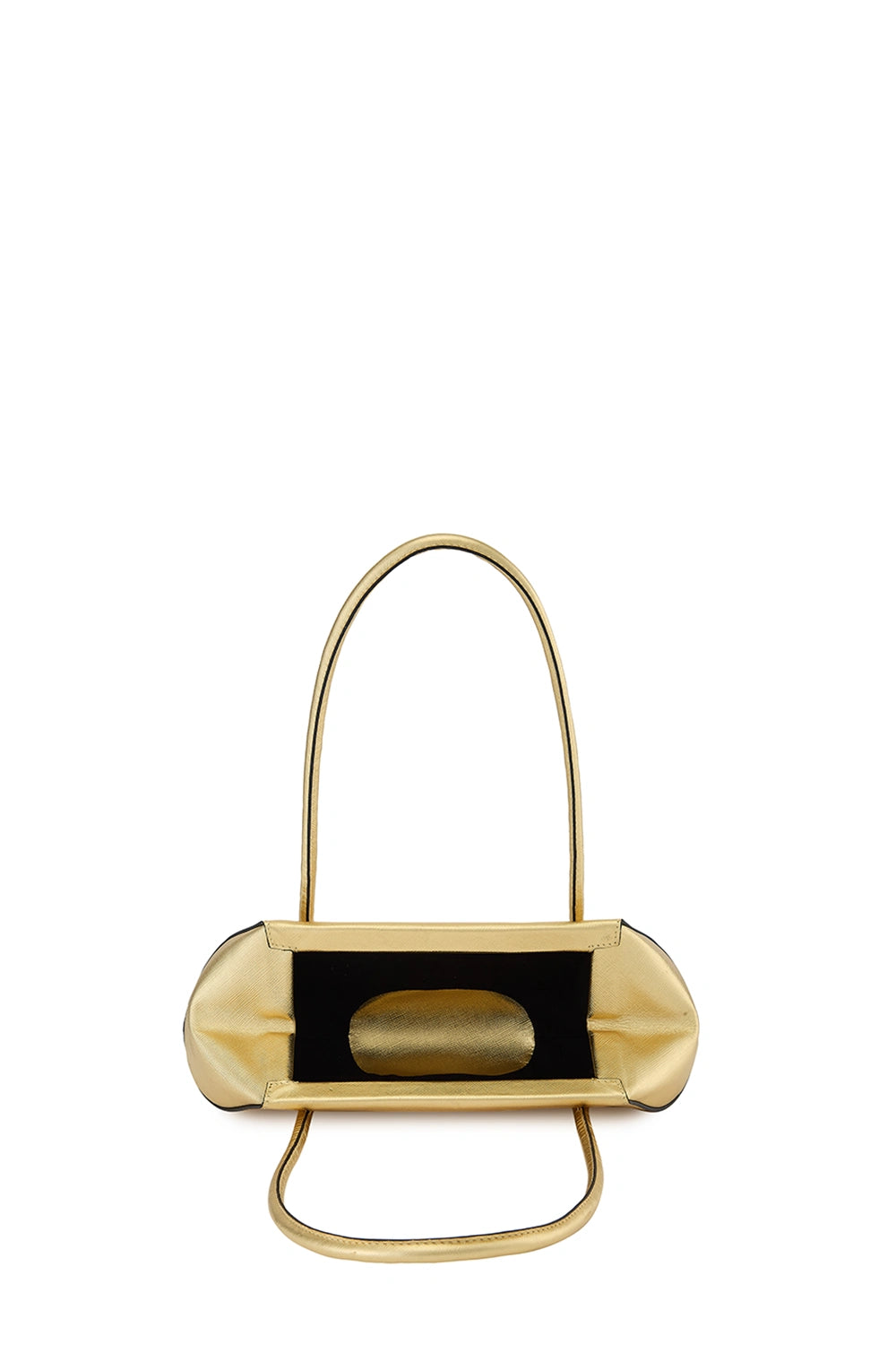 Elizabeth Metallic Gold Mini Baguette Bag