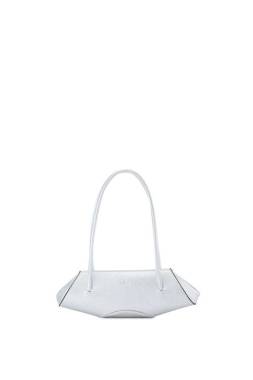 Elizabeth Metallic Silver Mini Baguette Bag
