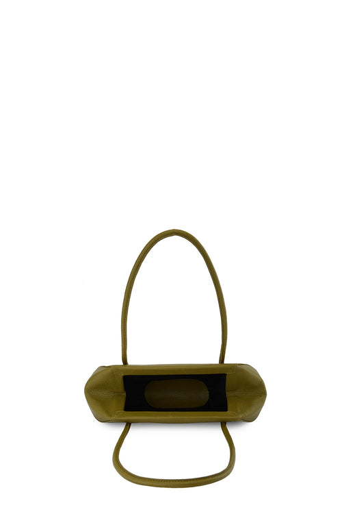 Elizabeth Pebble Olive Mini Baguette Bag