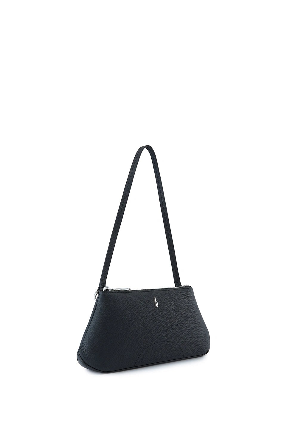 Elizabeth Soft Pebble Black Mini Pouchette Bag