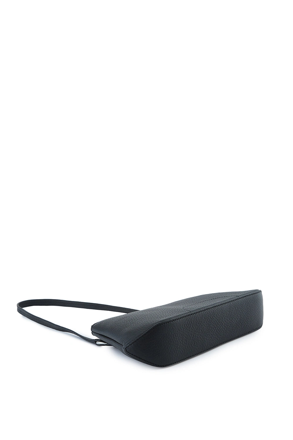 Elizabeth Soft Pebble Black Mini Pouchette Bag