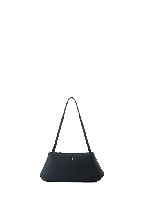Elizabeth Soft Pebble Black Mini Pouchette Bag