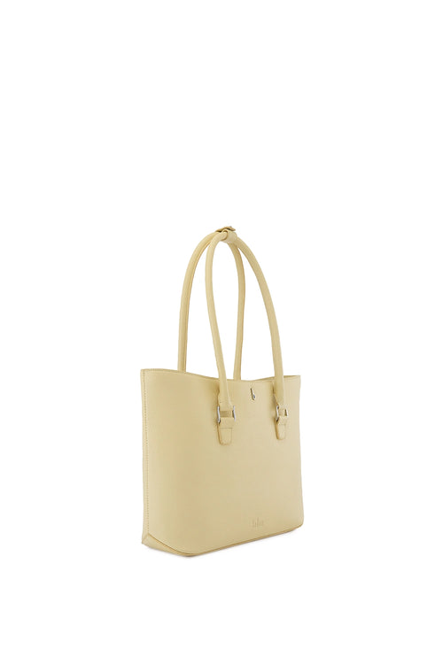 Elizabeth Pebble Buttercream Tote Bag