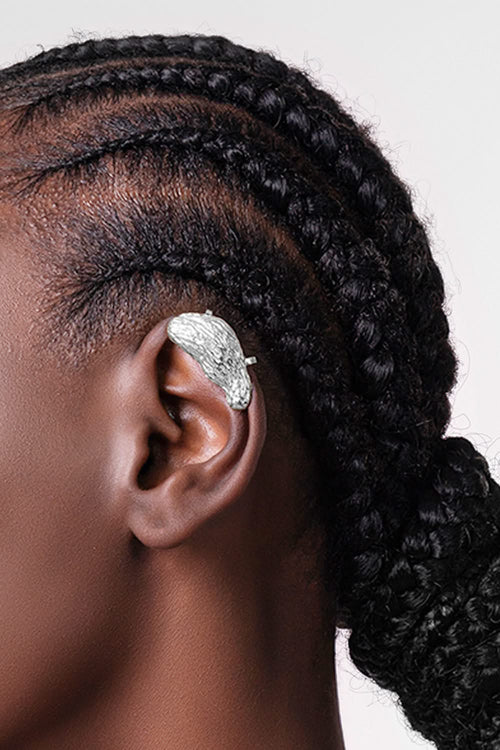 Cedar Ear Cuff - Silver Tone