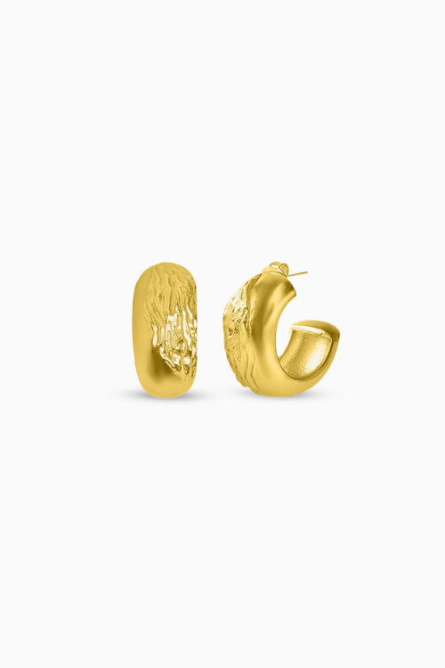 Ash Hoops - Gold Tone