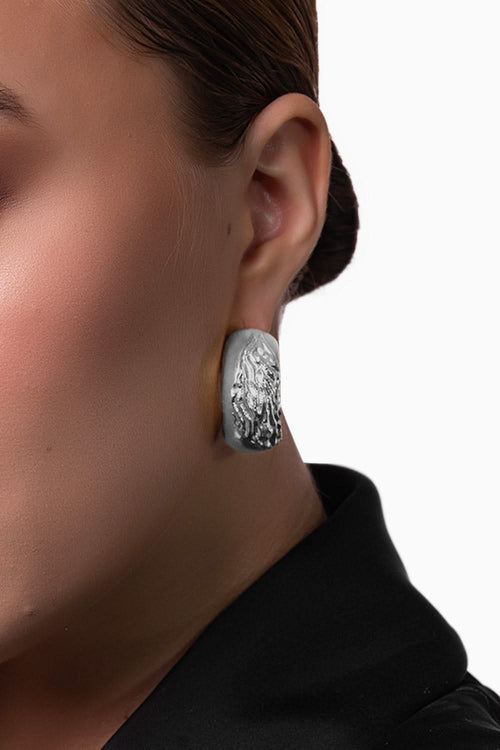 Ash Hoops - Silver Tone