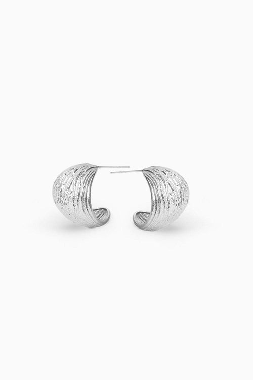Oak Huggies - Silver Tone