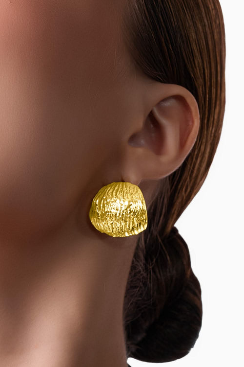 Oak Huggies - Gold Tone