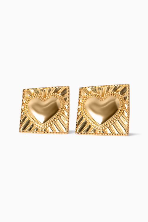 Vintage Heart Earrings