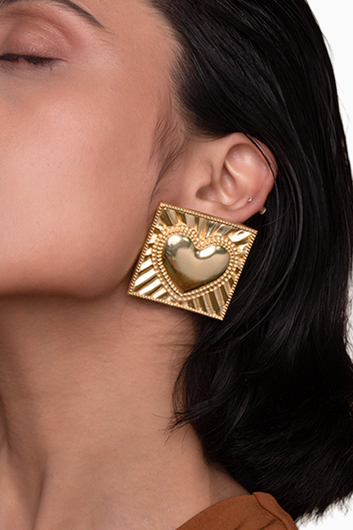Vintage Heart Earrings
