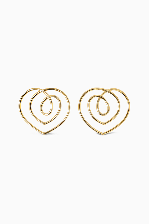 Beau Earrings Gold Tone