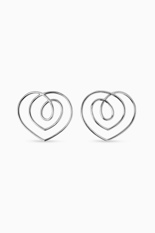 Beau Earrings Silver Tone