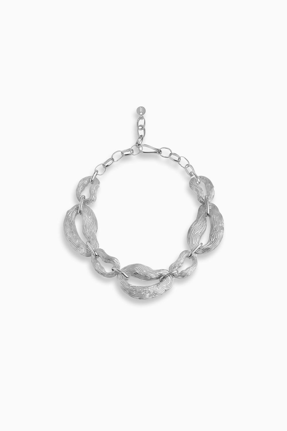 Knotty Link Necklace - Silver Tone