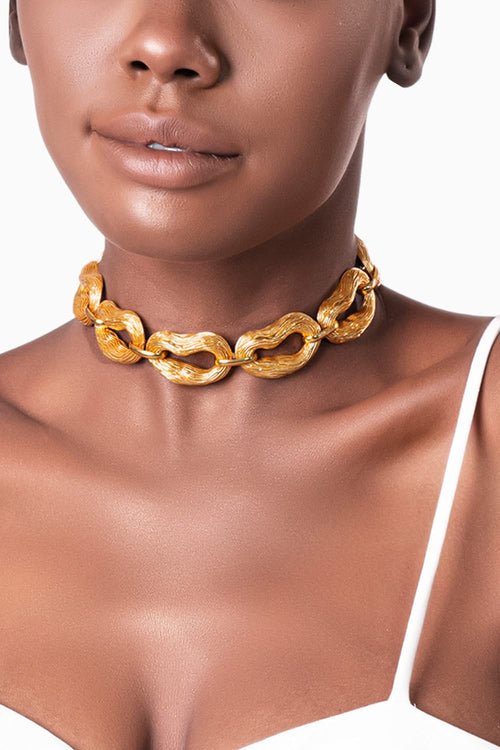 Sylvie Link Necklace - Gold Tone