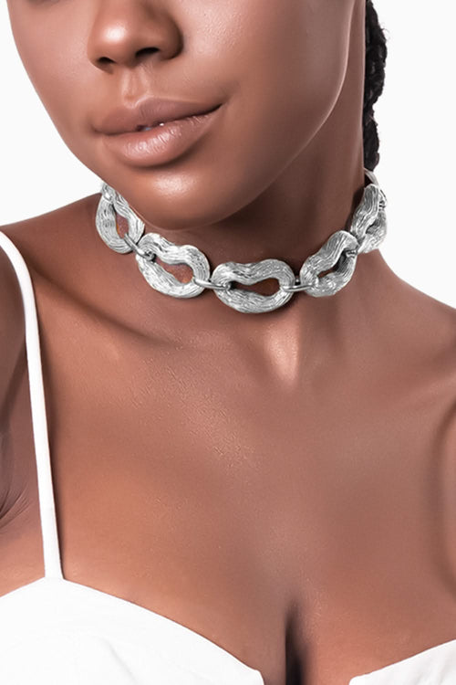 Sylvie Link Necklace - Silver Tone