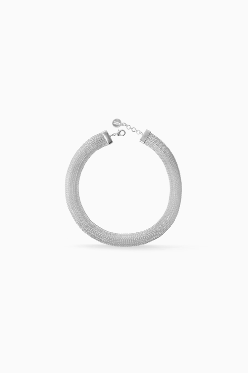 Time Of Shine Collar Silver Tone