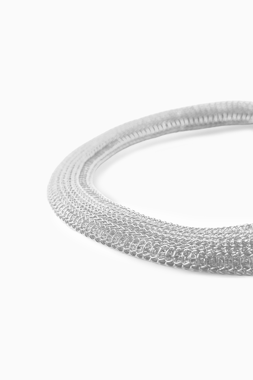 Time Of Shine Collar Silver Tone