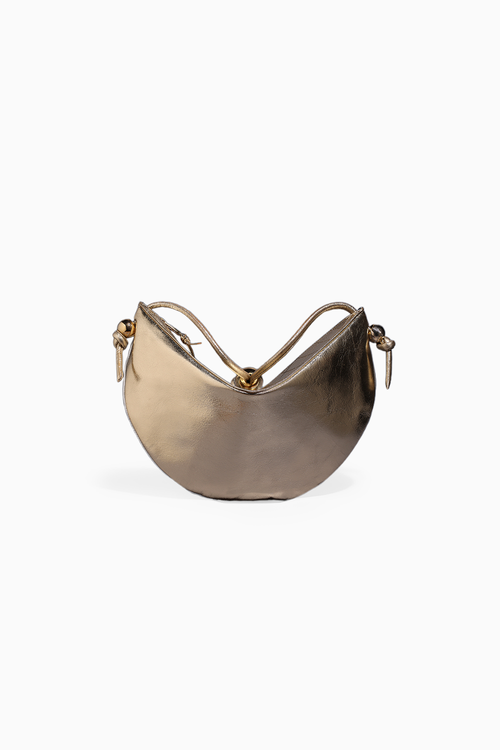 Silver and Gold Quilted Pouch Bag